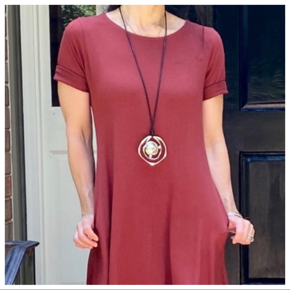 ✨PARIS✨LEATHER CHAIN GORGEOUS CIRCLE NECKLACE - Picture 6 of 12